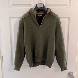 Green Wool Orvis quarter-zip. Size Medium.